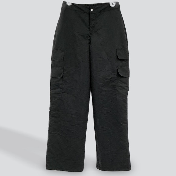 Weissman Wide Leg Cargo Pants Women's Mid Rise Black Dancewear Size SA - Picture 4 of 16